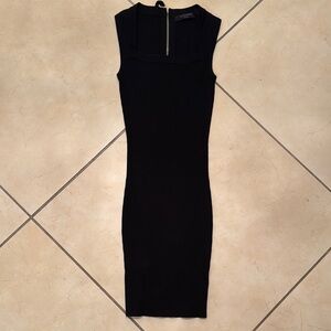 All Saints Black Midi Dress